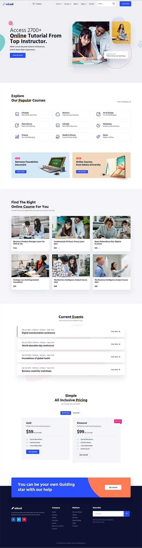Educal – Online Courses and Education Joomla 6 Template